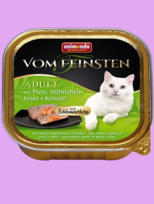 ANIMONDA CAT VOM FEINSTEN ADULT INDYK Z PIERSIĄ KURCZAKA I ZIOŁAMI 100G