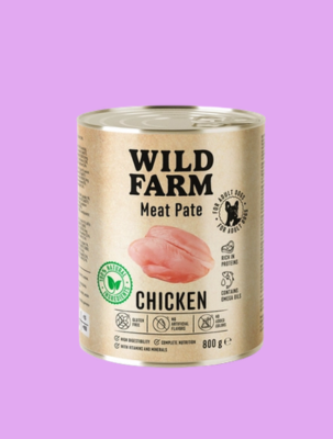 Wild Farm Pate Karma Mokra Dla Psa Z Kurczakiem Bezglutenowa 800g