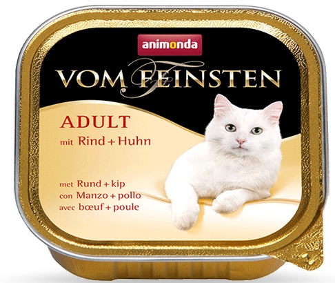 ANIMONDA CAT VOM FEINSTEN ADULT WOŁOWINA I KURCZAK 100G