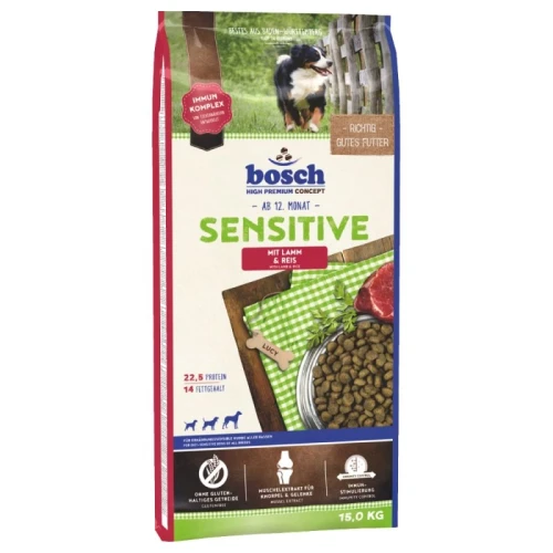 BOSCH SENSITIVE LAMB &amp; RICE 15KG