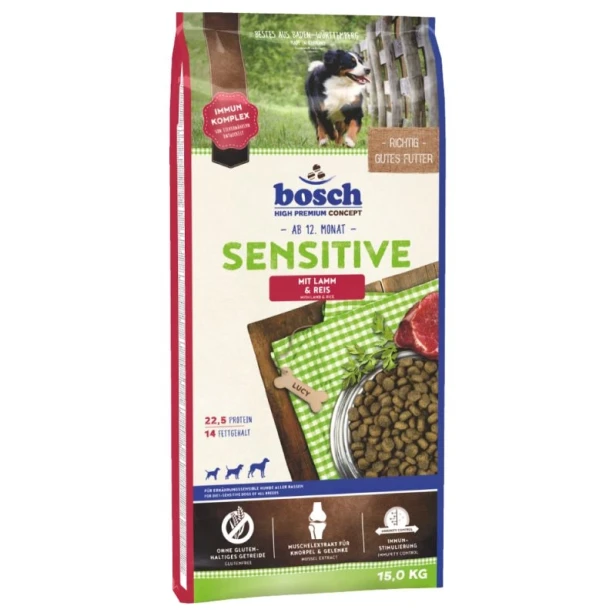 BOSCH SENSITIVE LAMB &amp; RICE 15KG